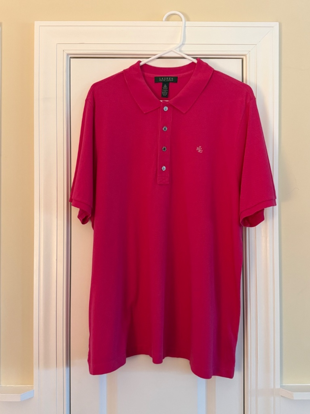 Lauren Ralph Lauren women's pique polo magenta pink 2X